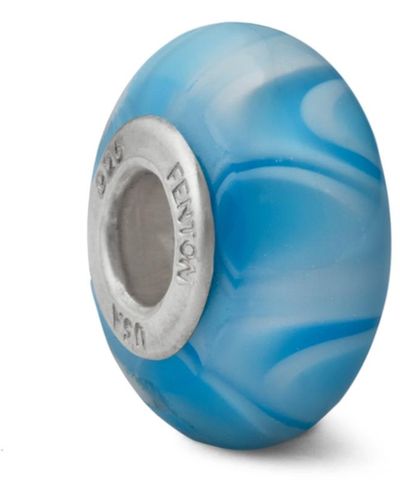 Fenton Glass Jewelry: Aquaria Glass Charm - Blue