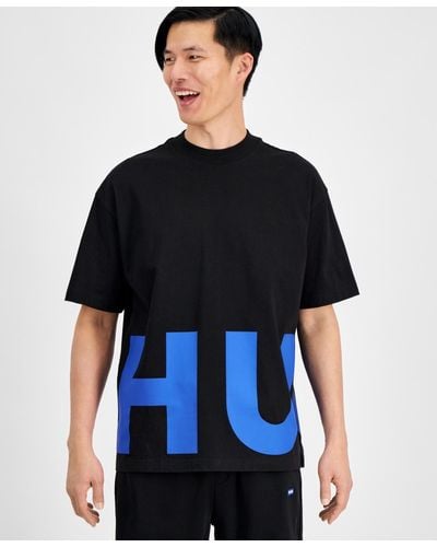 BOSS Hugo By Oversized-fit Logo Graphic T-shirt - Black