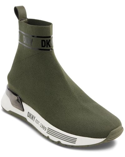 DKNY Neddie Pull-on Sock Sneakers - Green