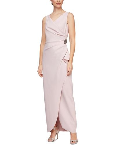 Alex Evenings Petite Embellished Sheath Gown - Pink
