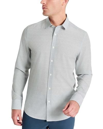 Kenneth Cole Slim Fit Performance Shirt - Gray