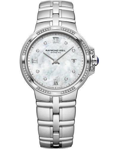 Raymond Weil Swiss Parsifal Diamond-accent Bracelet Watch 30mm - Gray
