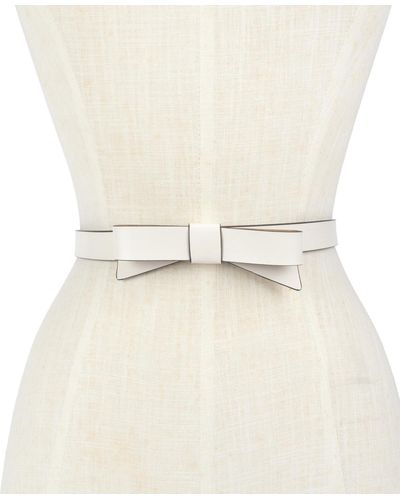 Kate Spade Leather Bow Belt - White