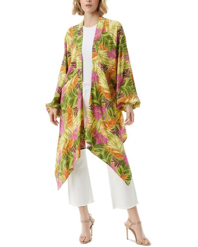 Jessica Simpson Agnette Hilow Long-sleeve Kimono - Metallic