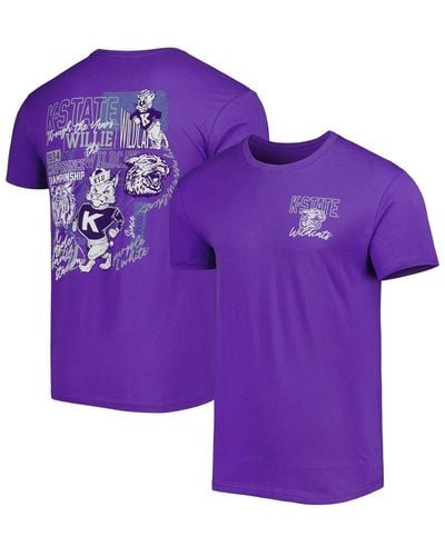 Image One Kansas State Wildcats Vintage-like Through The Years Two-hit T-shirt - Purple