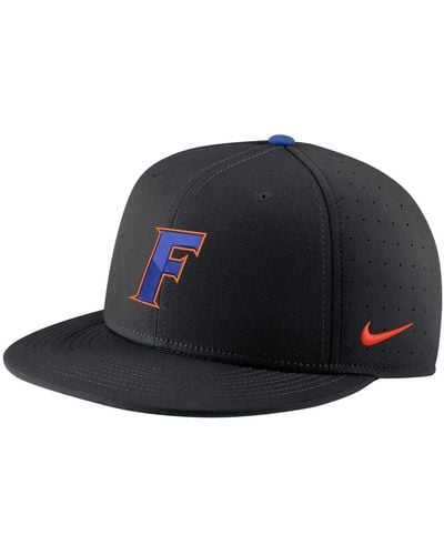 Nike Florida Gators Aero True Baseball Performance Fitted Hat - Blue