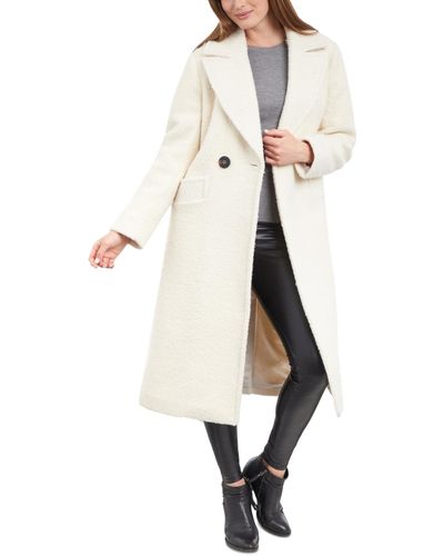 BCBGeneration Double-breasted Boucle Coat - White