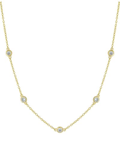 Giani Bernini Cubic Zirconia Statement Necklace In Gold-plated Sterling Silver, 16" + 2" Extender, Created For Macy's - Natural