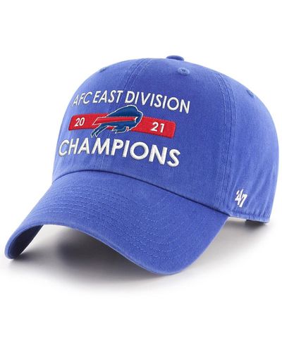 '47 '47 Buffalo Bills 2021 Afc East Division Champions Clean Up Adjustable Hat - Blue