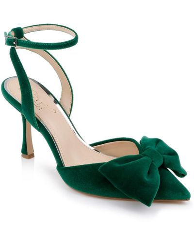 Badgley Mischka Yanna Bow Detail Evening Pumps - Green