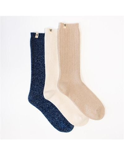 Cozy Earth H Lounge Socks - Blue