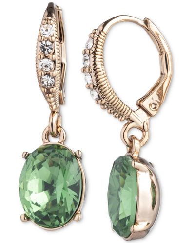 Givenchy Silver-tone Light Blue Leverback Drop Earrings - Green