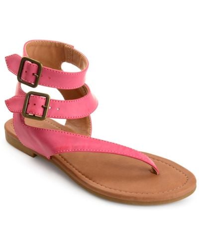 Journee Collection Kyle Sandals - Pink