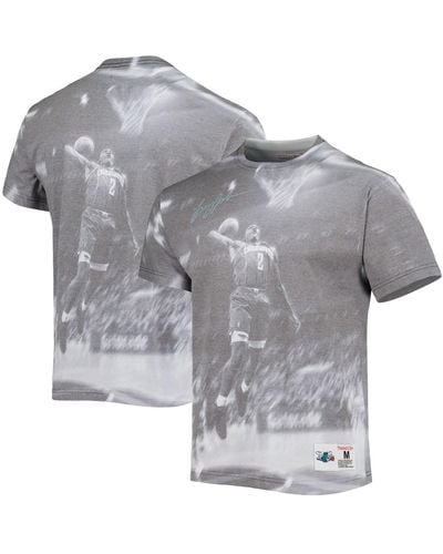 Mitchell & Ness Larry Johnson Charlotte Hornets Above The Rim T-shirt - Gray