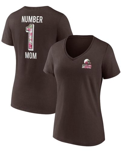 Fanatics Cleveland S Team Mother's Day V-neck T-shirt - Brown
