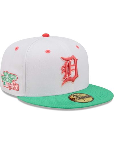 KTZ White And Green Chicago White Sox Inaugural Season At Comiskey Park Watermelon Lolli 59fifty Fitted Hat