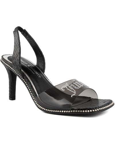 Juicy Couture Greysi Lucite Strap Dress Sandals - Black