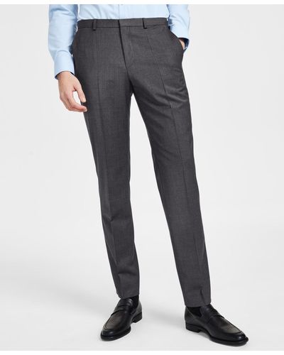 HUGO By Boss Modern-fit Wool Superflex Suit Separate Pants - Gray