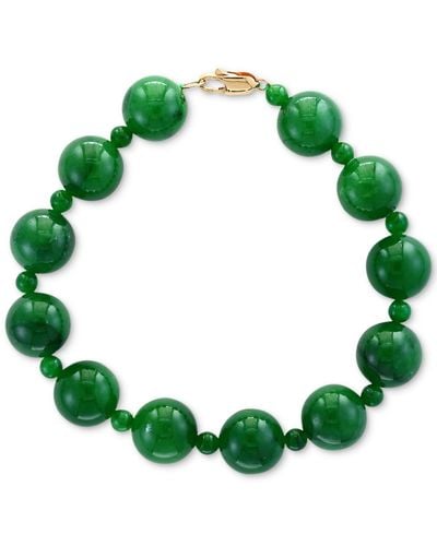 Effy Effy Dyed Green Jade (4 & 10mm