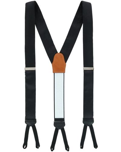 Trafalgar The Monte Bello Interlocked Silk Formal Suspenders - Black