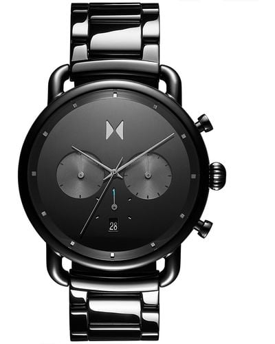 MVMT Chronograph Top Ceramic Bracelet Watch 47mm - Black