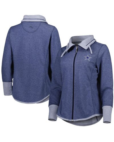 Tommy Bahama Dallas Cowboys Sport Sun Fade Full-zip Sweatshirt - Blue
