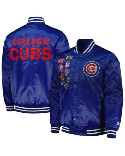 Starter Chicago Cubs Patch Full-snap Jacket - Blue