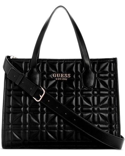 Guess Silvana Double Compartment Tote - Black