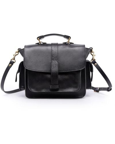 Old Trend Genuine Leather Valley Breeze Crossbody Bag - Black
