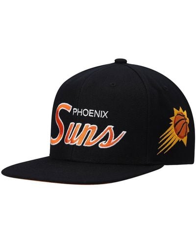 Mitchell & Ness Phoenix Suns Hardwood Classics Script 2.0 Snapback Hat - Black