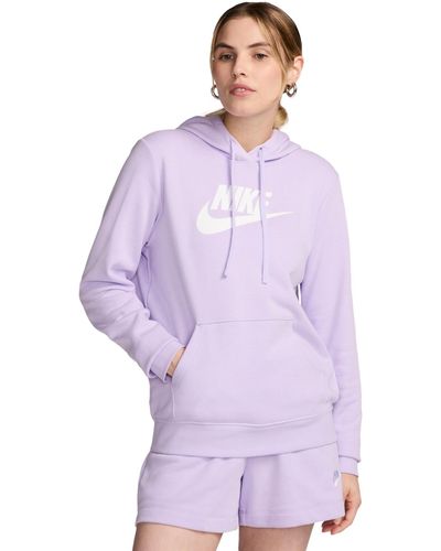 Nike Sportswear Club Fleece Logo Pullover Hoodie - Purple