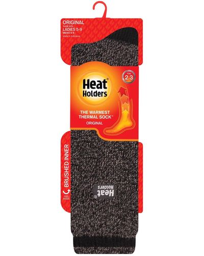 Heat Holders Original Long Twist Thermal Socks - Red