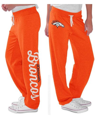G-III 4Her by Carl Banks Denver Broncos Scrimmage Fleece Pants - Orange