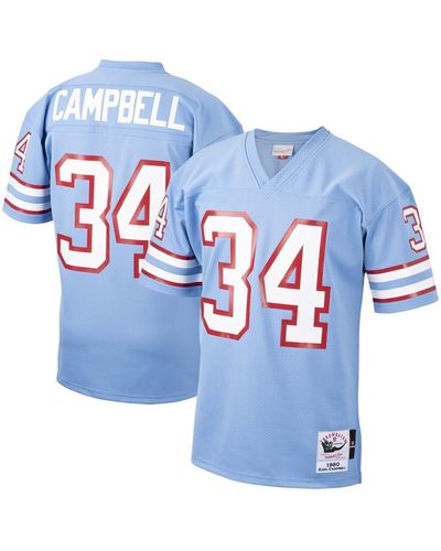 Mitchell & Ness Earl Campbell Houston Oilers 1980 Authentic Throwback Retired Player Jersey - Blue