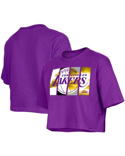KTZ Los Angeles Lakers Cropped T-shirt - Purple