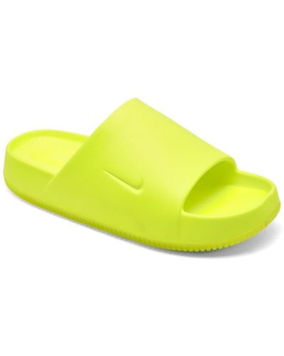 Nike Calm Slide Sandals From Finish Line - Yellow