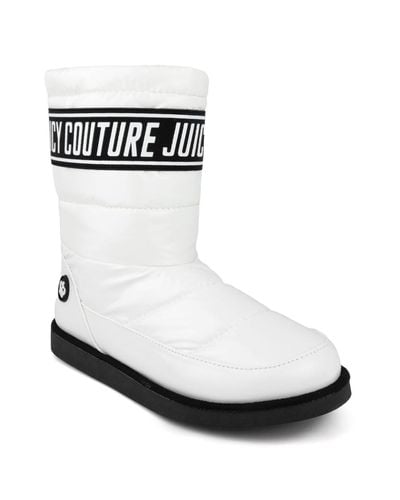 Juicy Couture Kissie Pull On Cold Weather Winter & Snow Boots - White