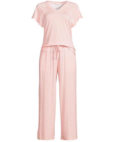 Lands' End Cooling Pajama Set - Pink