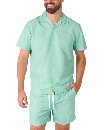 Opposuits Short-sleeve Magic Mint Shirt & Shorts Set - Green