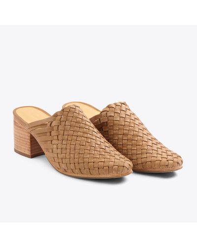 Nisolo All-day Woven Heeled Mule Woven - Brown