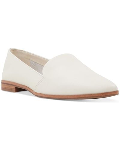 ALDO Veadith Almond Toe Slip-on Flat Loafers - White