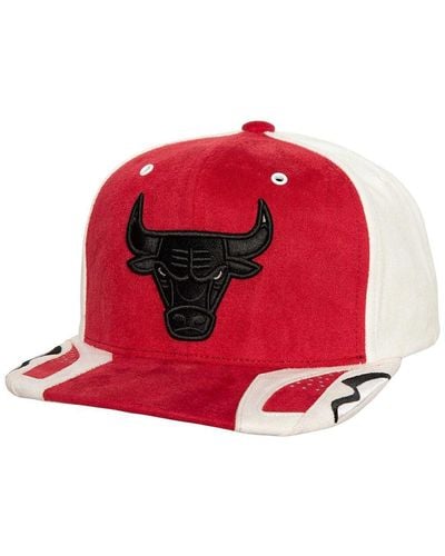 Mitchell & Ness Mitchell Ness White/red Chicago Bulls Day 6 Snapback Hat
