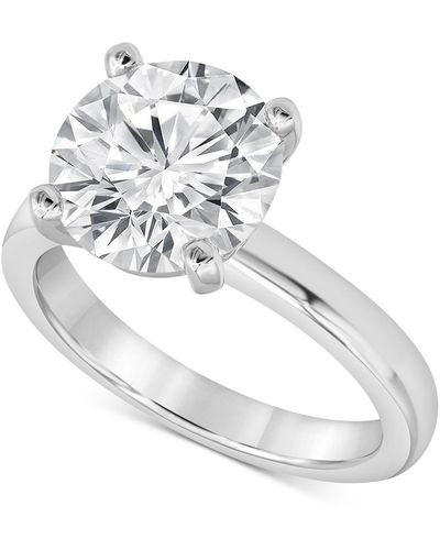 Badgley Mischka Certified Lab Grown Diamond Solitaire Engagement Ring (4 Ct. T.w. - White