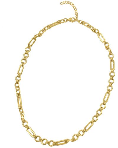 Adornia Mixed Link Chain Necklace - Yellow