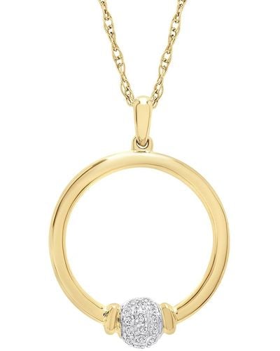 Wrapped in Love Diamond Circle Pendant Necklace (1/10 Ct. T.w. - Metallic