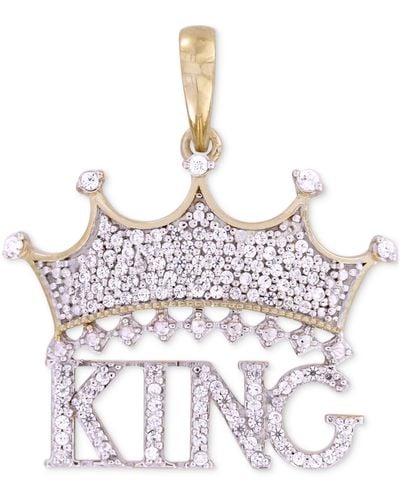 Macy's Diamond King & Crown Pendant (1/3 Ct. T.w. - White