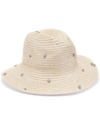 INC International Concepts Embellished Panama Hat - Natural