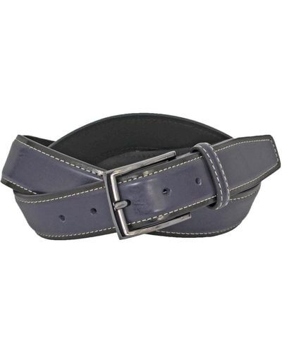 Duchamp Split Leather Non-reversible Dress Casual Belt - Black