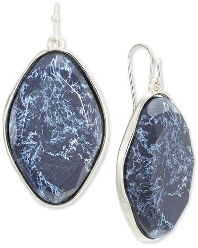 Style & Co. Oval Color Stone Drop Earrings - Blue