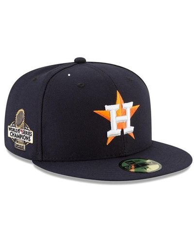 KTZ Houston Astros 2022 World Series Champions Side Patch 59fifty Fitted Hat - Blue